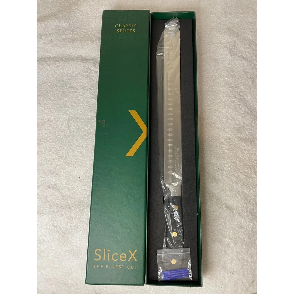 SliceX Classic Series 12 inch Slicing Carving Knife German Steel Granton Edge